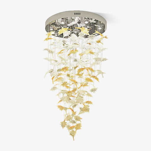 Multicolor Crystal Maple Leaf Chandelier-DWHOME