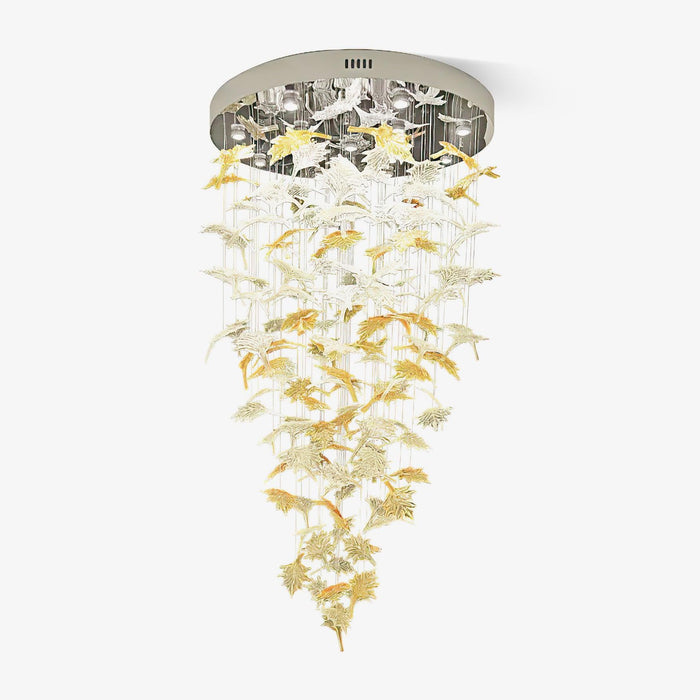 Multicolor Crystal Maple Leaf Chandelier - DWHOME