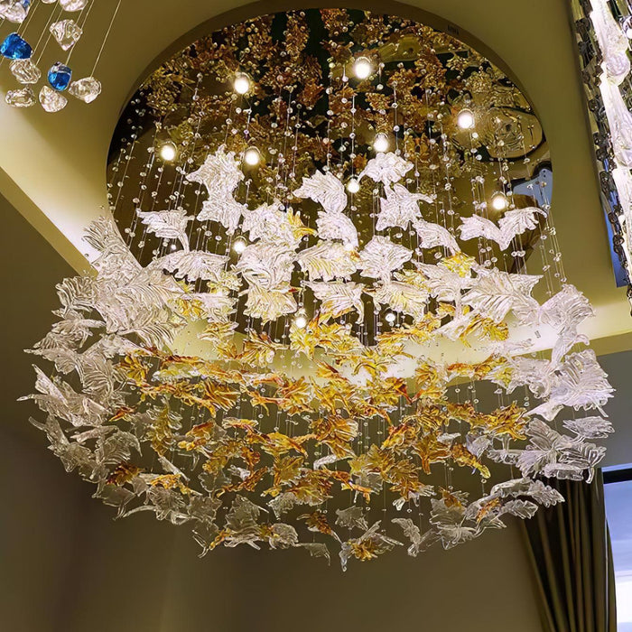 Multicolor Crystal Maple Leaf Chandelier - DWHOME