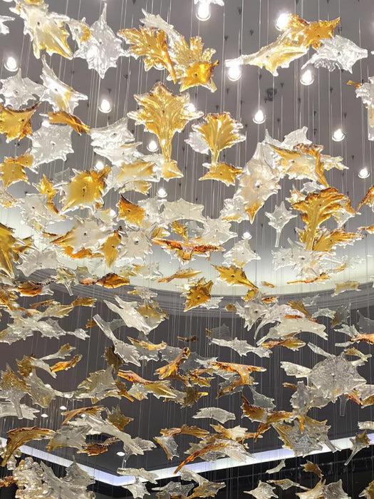Multicolor Crystal Maple Leaf Chandelier - DWHOME