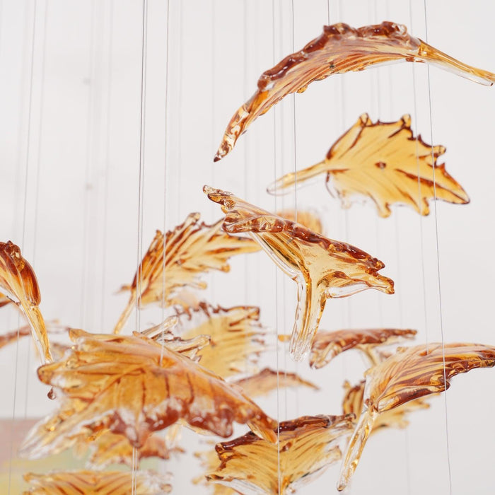 Multicolor Crystal Maple Leaf Chandelier - DWHOME