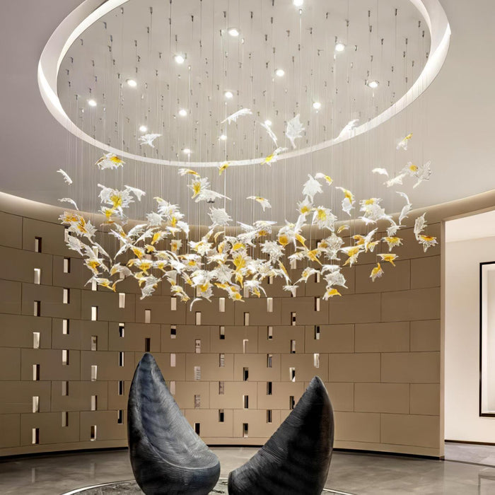 Multicolor Crystal Maple Leaf Chandelier - DWHOME