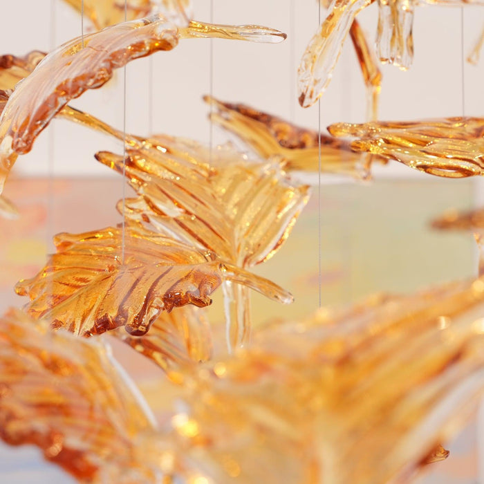 Multicolor Crystal Maple Leaf Chandelier - DWHOME