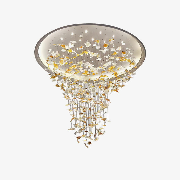 Multicolor Crystal Maple Leaf Chandelier - DWHOME