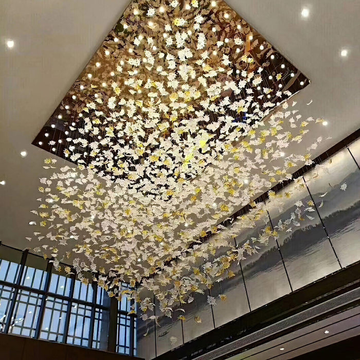 Multicolor Crystal Maple Leaf Chandelier - DWHOME