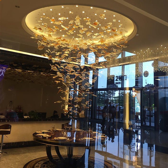 Multicolor Crystal Maple Leaf Chandelier - DWHOME