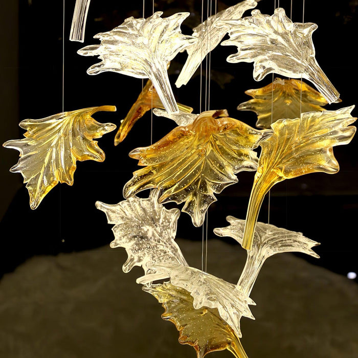 Multicolor Crystal Maple Leaf Chandelier - DWHOME