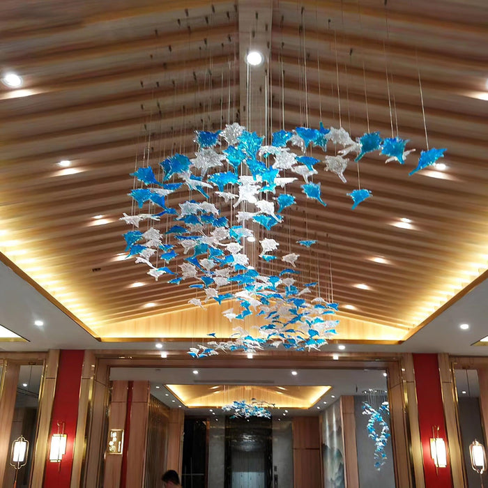 Multicolor Crystal Maple Leaf Chandelier - DWHOME