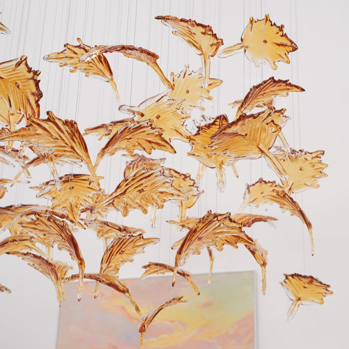 Multicolor Crystal Maple Leaf Chandelier - DWHOME