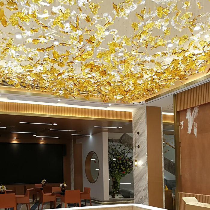 Multicolor Crystal Maple Leaf Chandelier - DWHOME