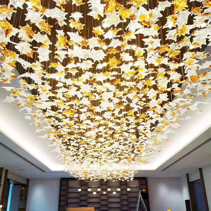 Multicolor Crystal Maple Leaf Chandelier - DWHOME