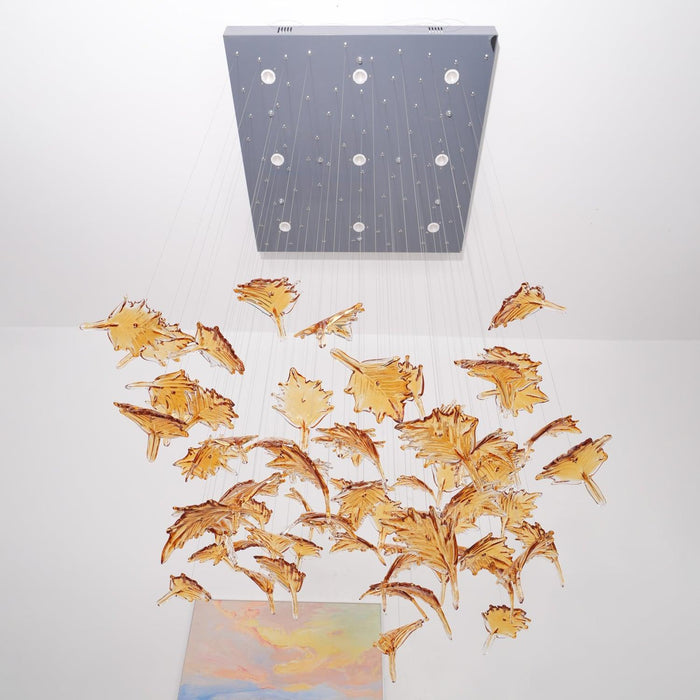 Multicolor Crystal Maple Leaf Chandelier - DWHOME