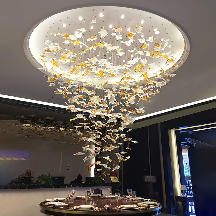 Multicolor Crystal Maple Leaf Chandelier - DWHOME