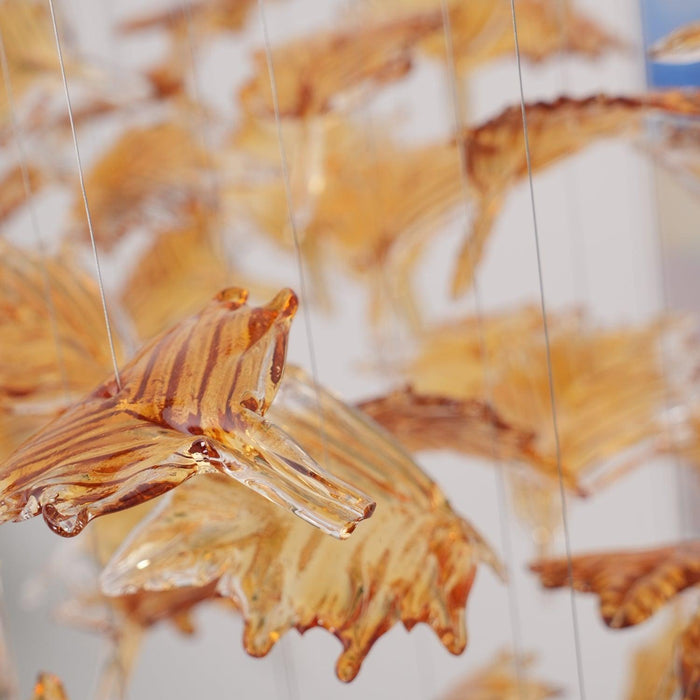 Multicolor Crystal Maple Leaf Chandelier - DWHOME