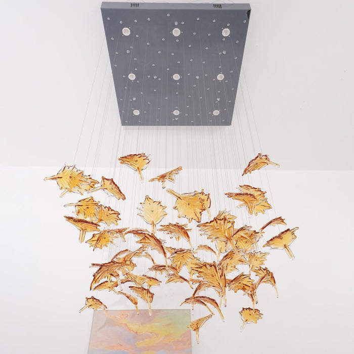 Multicolor Crystal Maple Leaf Chandelier - DWHOME