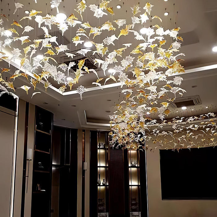 Multicolor Crystal Maple Leaf Chandelier - DWHOME