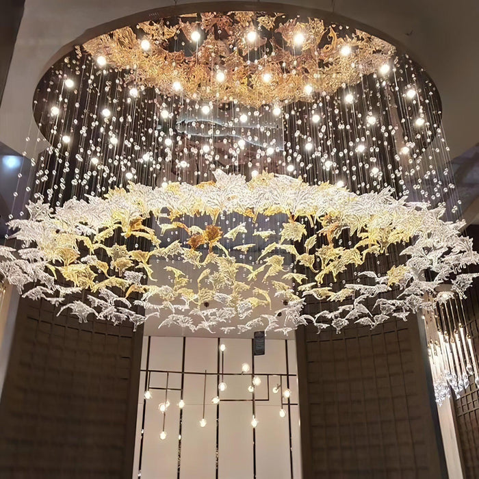 Multicolor Crystal Maple Leaf Chandelier - DWHOME