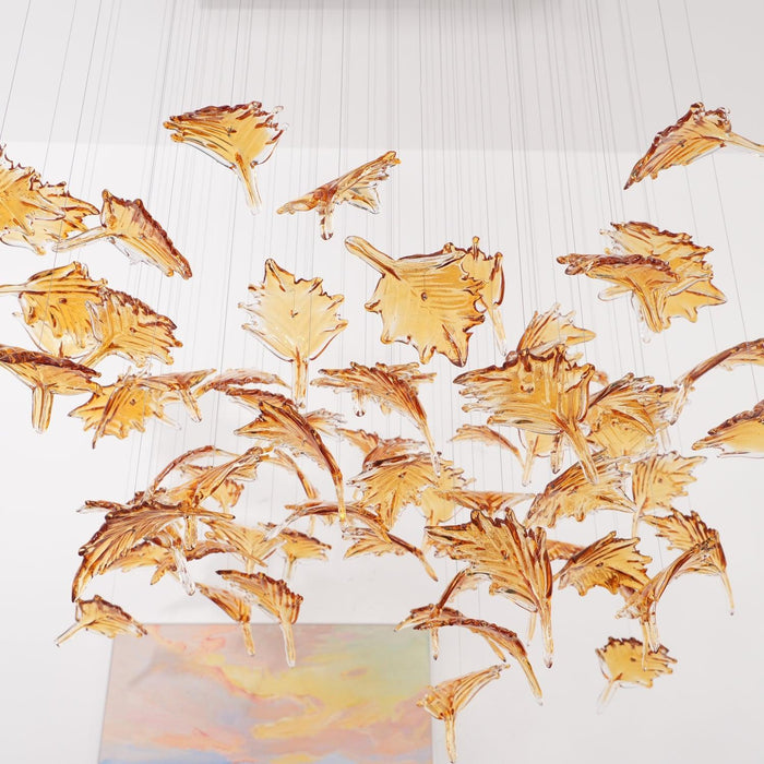Multicolor Crystal Maple Leaf Chandelier - DWHOME