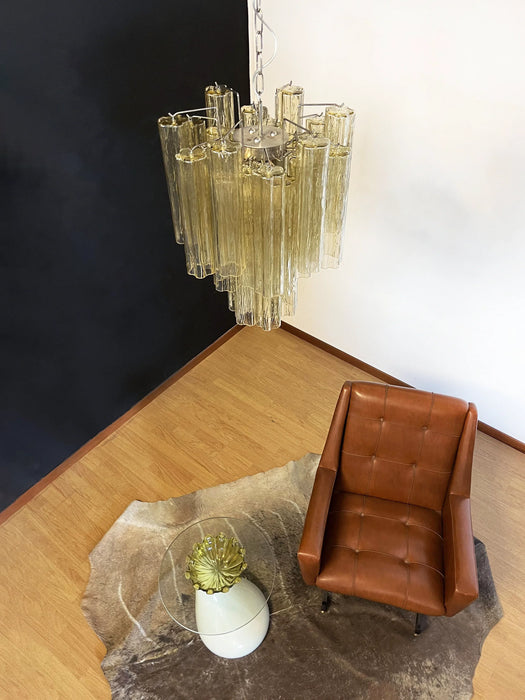 Fantastic Amber Murano Glass Tube Chandelier-DWHOME