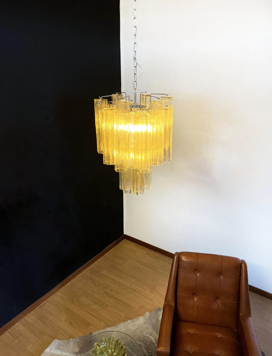 Fantastic Amber Murano Glass Tube Chandelier-DWHOME