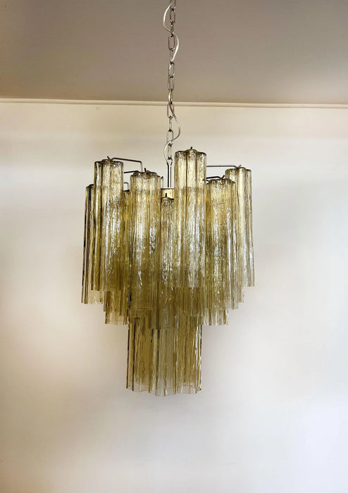 Fantastic Amber Murano Glass Tube Chandelier-DWHOME