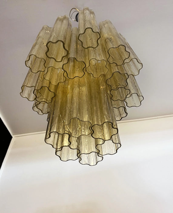 Fantastic Amber Murano Glass Tube Chandelier-DWHOME