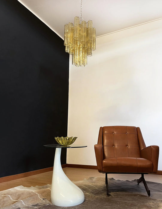 Fantastic Amber Murano Glass Tube Chandelier-DWHOME