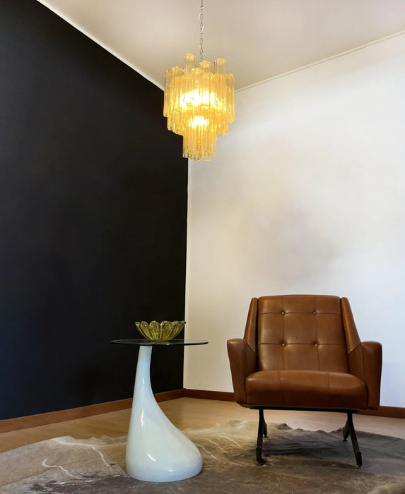 Fantastic Amber Murano Glass Tube Chandelier-DWHOME