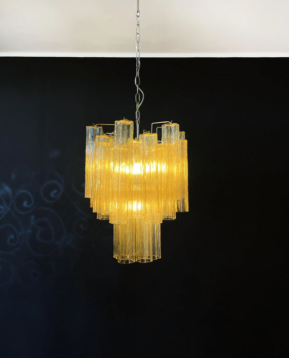 Fantastic Amber Murano Glass Tube Chandelier-DWHOME