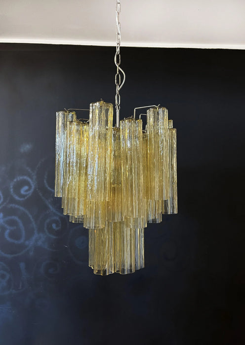 Fantastic Amber Murano Glass Tube Chandelier-DWHOME