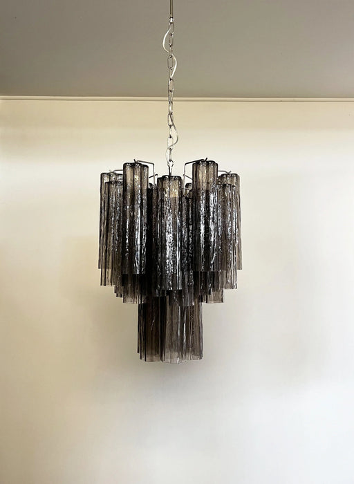 Fantastic Smoked Murano Glass Tube Chandelier-DWHOME