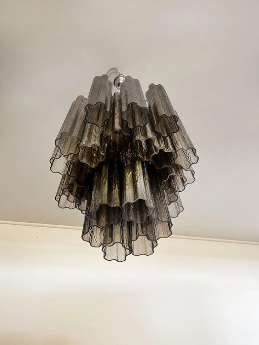 Fantastic Smoked Murano Glass Tube Chandelier-DWHOME