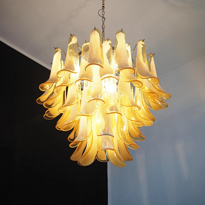 Vintage Caramels Glass Murano Petals Chandelier-DWHOME