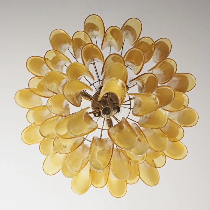 Vintage Caramels Glass Murano Petals Chandelier-DWHOME
