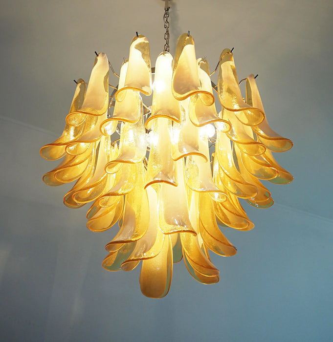 Vintage Caramels Glass Murano Petals Chandelier-DWHOME