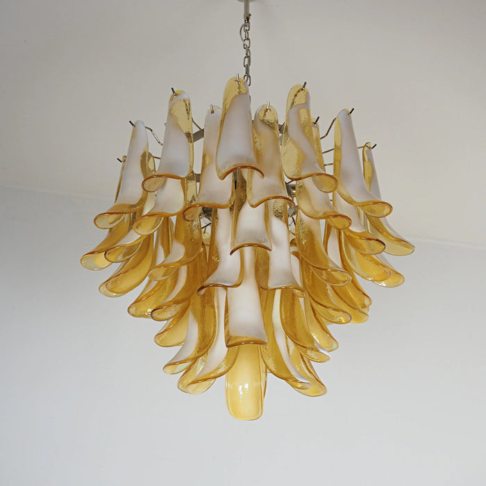 Vintage Caramels Glass Murano Petals Chandelier-DWHOME