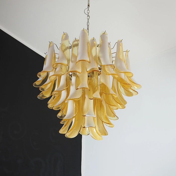 Vintage Caramels Glass Murano Petals Chandelier-DWHOME