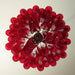Vintage Red Glass Murano Petals Chandelier-DWHOME