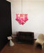 Vintage Red Glass Murano Petals Chandelier-DWHOME