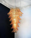 Murano Amber Felch Spiral Chandelier-DWHOME