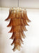 Murano Amber Felch Spiral Chandelier-DWHOME