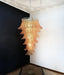 Murano Amber Felch Spiral Chandelier-DWHOME