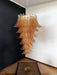 Murano Amber Felch Spiral Chandelier-DWHOME