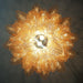 Murano Amber Ferns Glass Chandelier-DWHOME