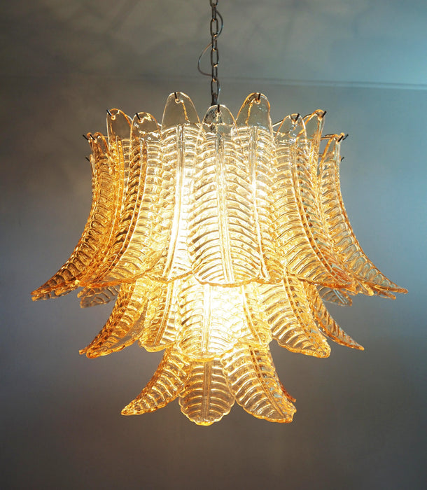 Murano Amber Ferns Glass Chandelier-DWHOME