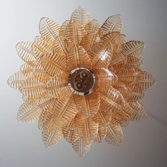 Murano Amber Ferns Glass Chandelier-DWHOME