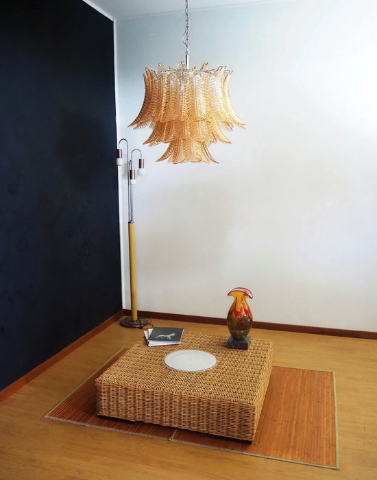 Murano Amber Ferns Glass Chandelier-DWHOME