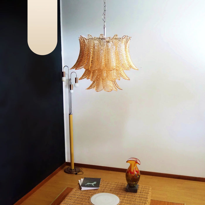 Murano Amber Ferns Glass Chandelier-DWHOME