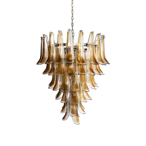 Murano Amber Glass Petals Chandelier-DWHOME