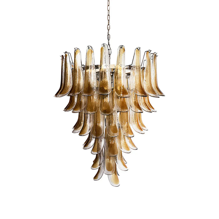 Murano Amber Glass Petals Chandelier-DWHOME